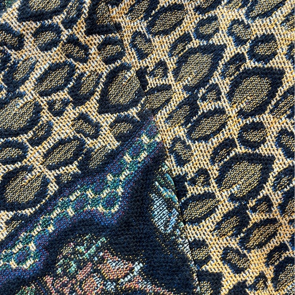 It’s Outta the Bag Y2K 1990’s Long Tapestry Cardigan Wooden Buttons Pockets, 1X - Picture 6 of 10